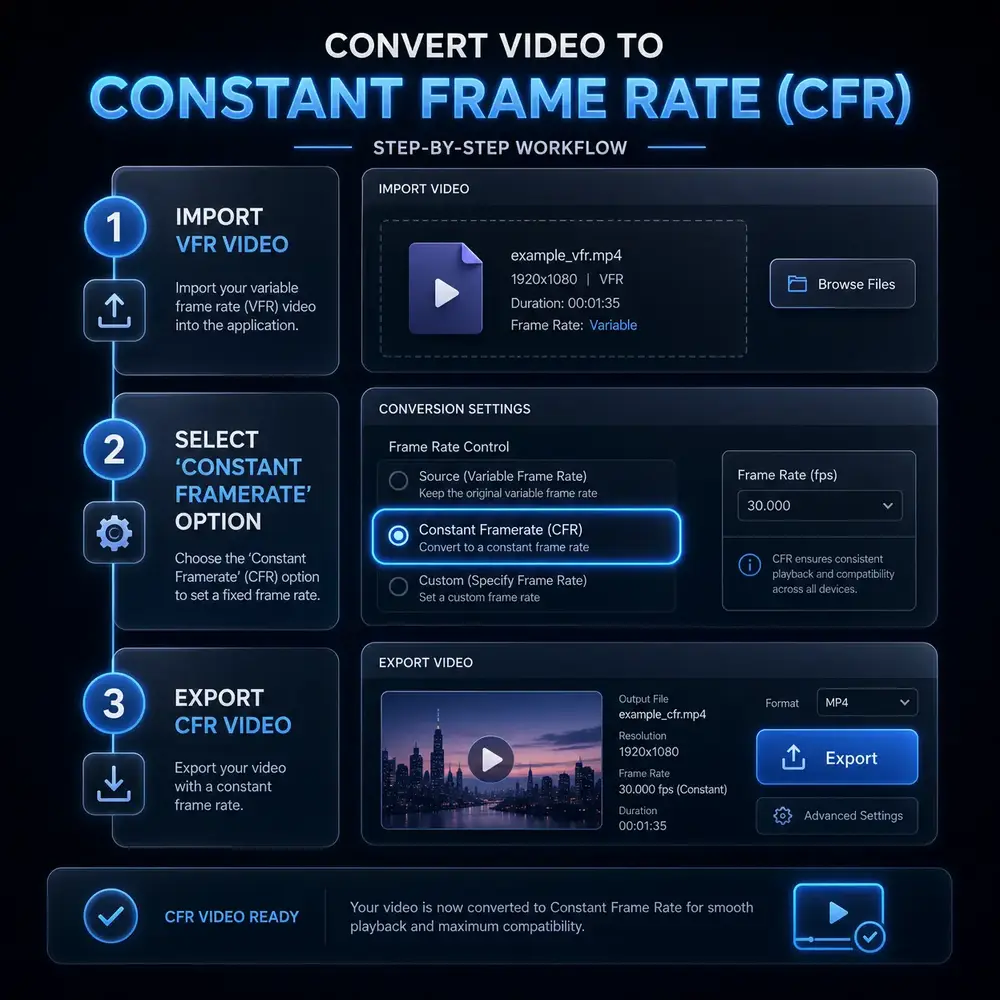 HandBrake CFR Conversion
