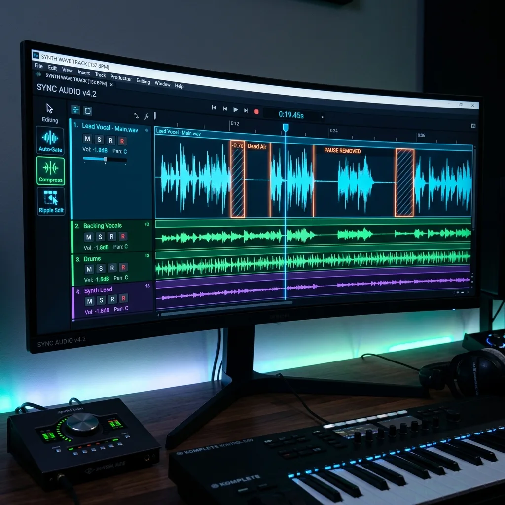 Automated silence removal transforms a messy, pause-filled recording into a tight, engaging commentary track.
