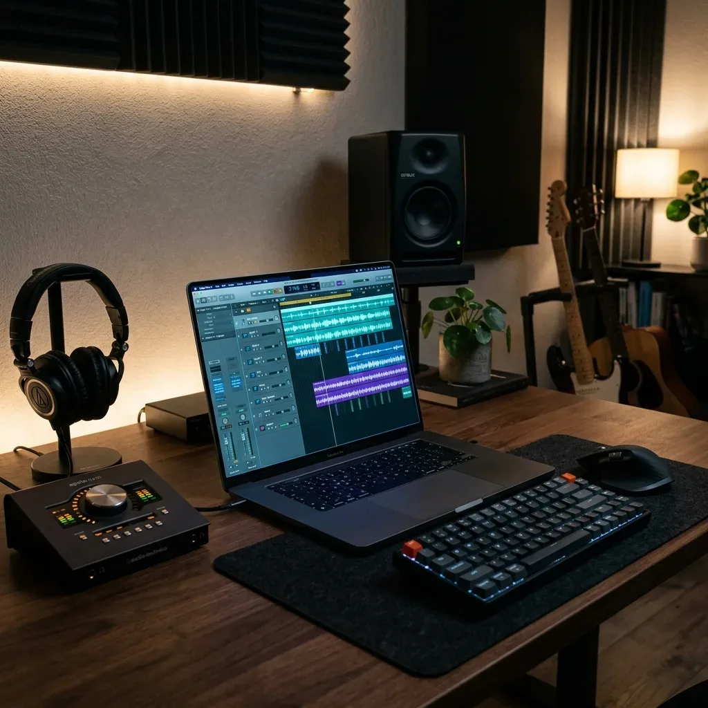 Video editor desk setup comparing TimeBolt, JumpCutter and AudioForge Pro silence-removal workflows