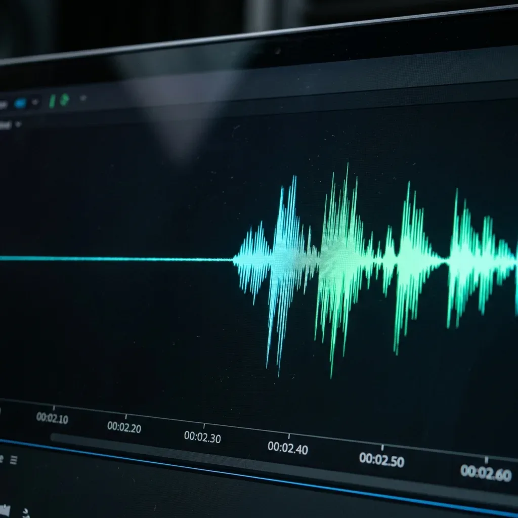 Audio Waveform showing dead air vs dynamic human speech