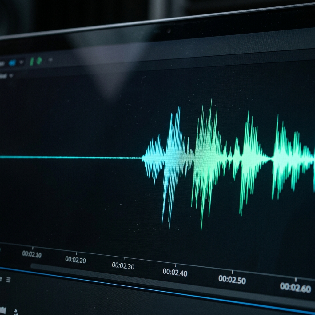 Audio Waveform showing dead air vs dynamic human speech