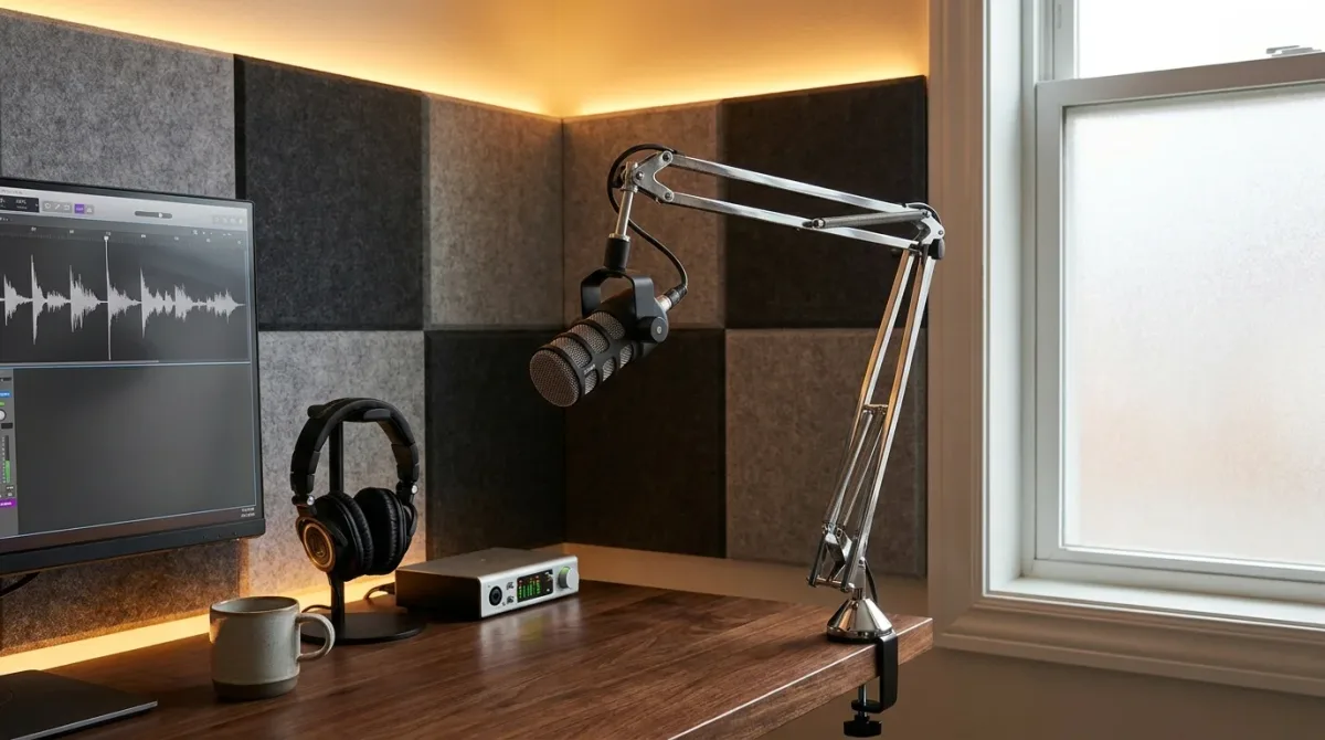 USB Microphone Podcast Setup with Acoustic Treatment Best Practices